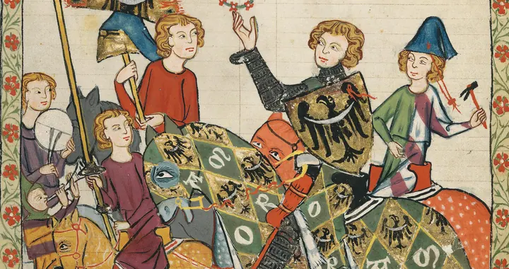 Ritterturnier aus dem Codex Manesse